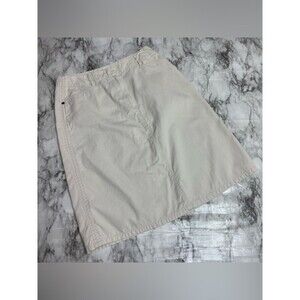 Talbots Petite size 6 100% cotton vintage 90s Y2K Cream ALine Skirt casual